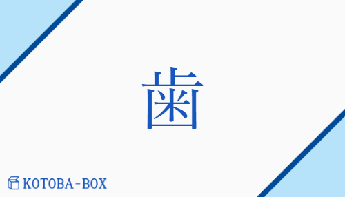 歯（シ/は##【外】よわい）の読み方や使い方詳細